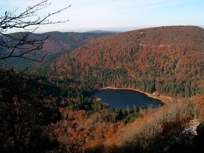 \"Lac vert\", one of the numerous lakes under the vosgian \"blue line\"