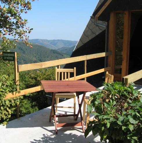 Terrasse à l'entrée de la chambre d'hôte